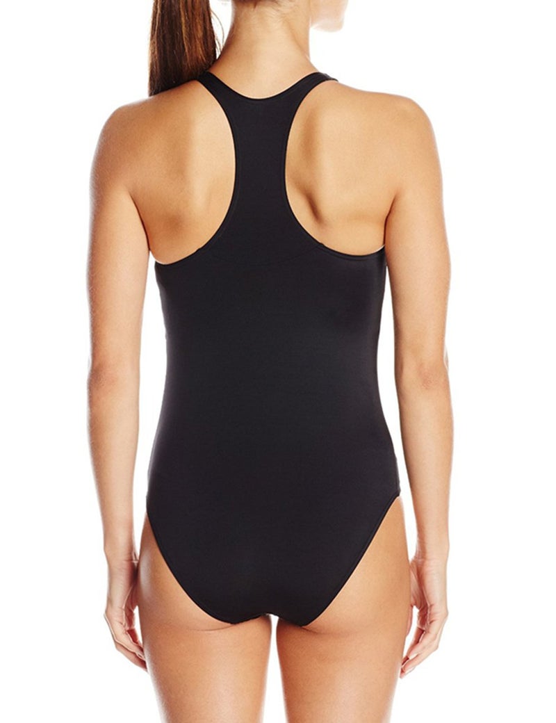 UNOW بدلة سباحة نسائية من UNOW بتصميم ضيق مع ظهر Racerback (أسود، M-L) - Image 2